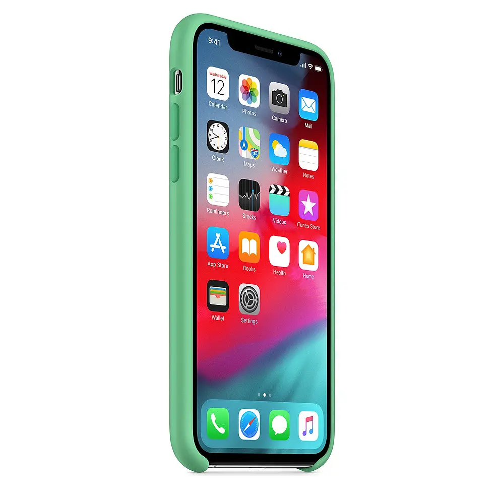 Чехол Silicone Case without Logo AA для Apple iPhone XS Max 6.5" Зелений / Spearmint - фото 3