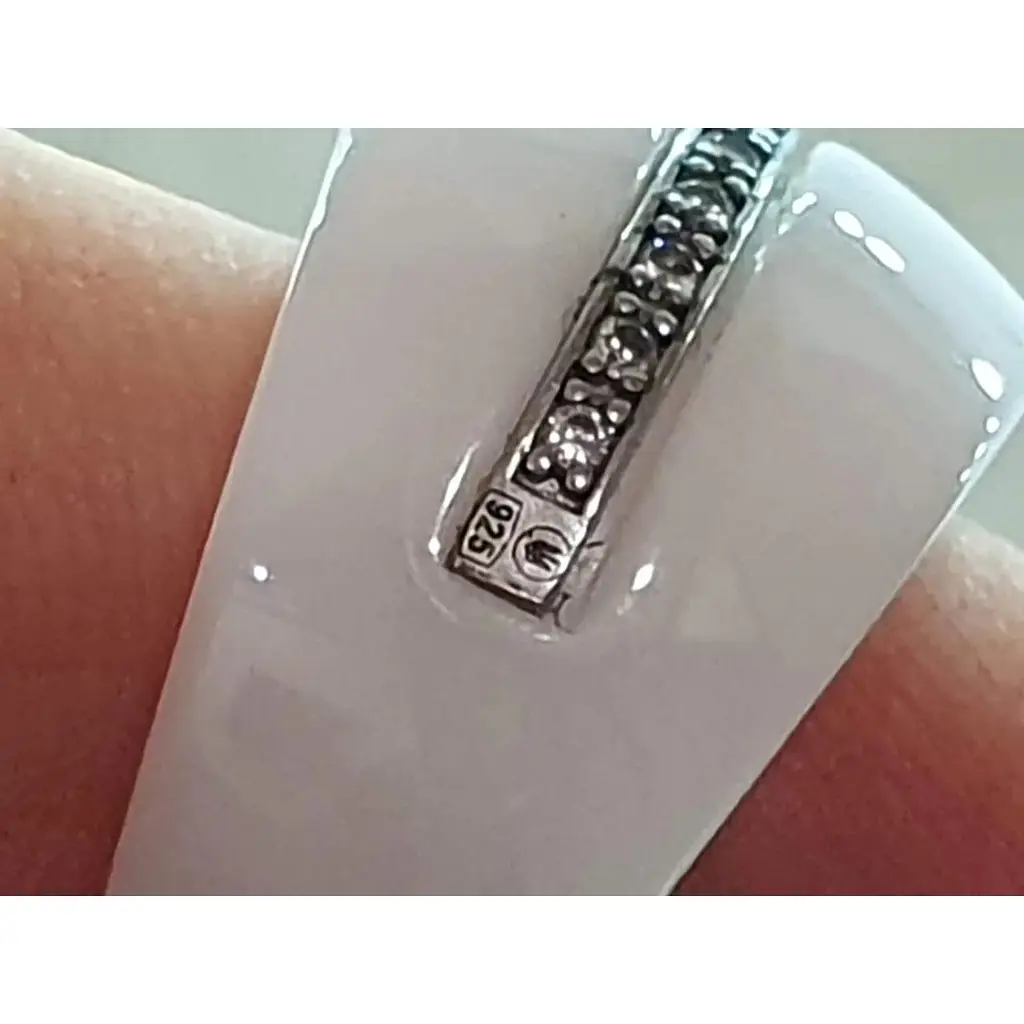 Срібне кільце Aurora з керамікою і фіанітами. С1107Б 17,5 - фото 5