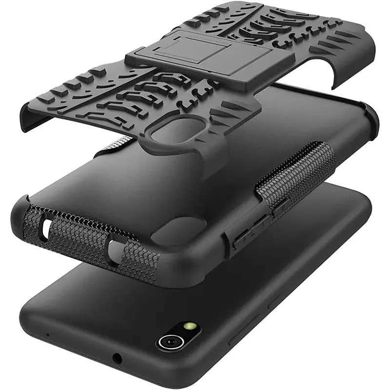 Чохол-накладка Toto Dazzle Kickstand 2 in 1 Case Xiaomi Redmi 7A Black - фото 4