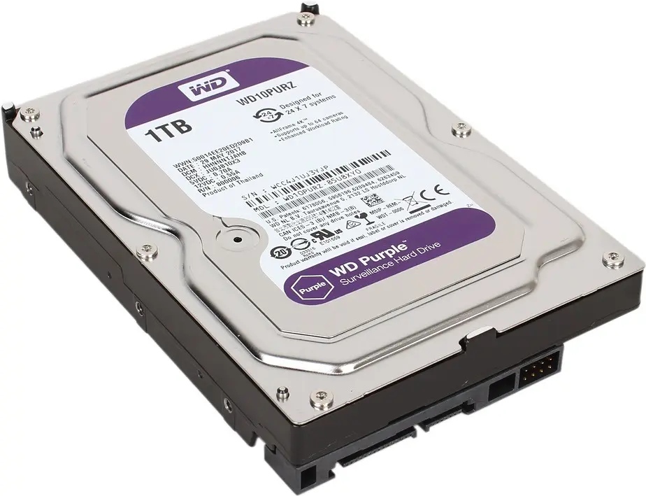 Жорсткий диск 3.5" 1TB Western Digital Purple 5400rpm 64MB SATAIII (WD10PURZ) - фото 2
