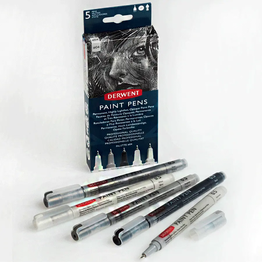 Набір кольорових ручок PAINT PEN PALETTE №4, 5шт Derwent - фото 4
