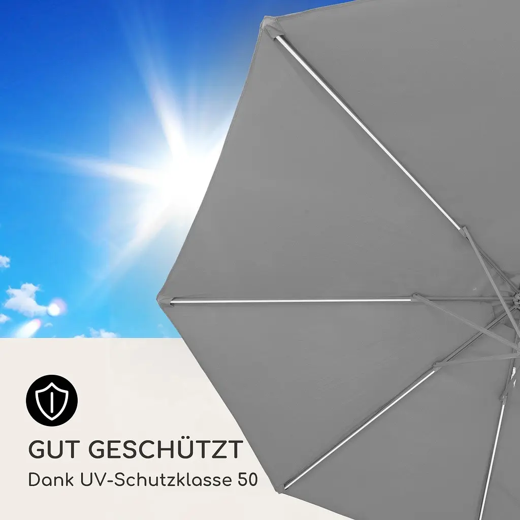 Садова парасоля Blumfeldt Calais з LED-підсвіткою і сонячною панеллю (10040120) - фото 6