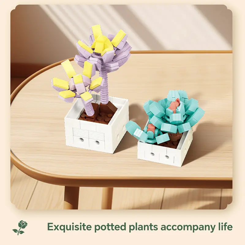 Конструктор набір Woma Toys Сукуленти з колекції Квіти, 977 деталей - фото 7