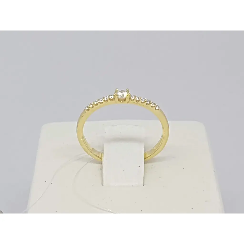 Золотое кольцо Qvaliz с фианитами. К00858Ж 16 - фото 4