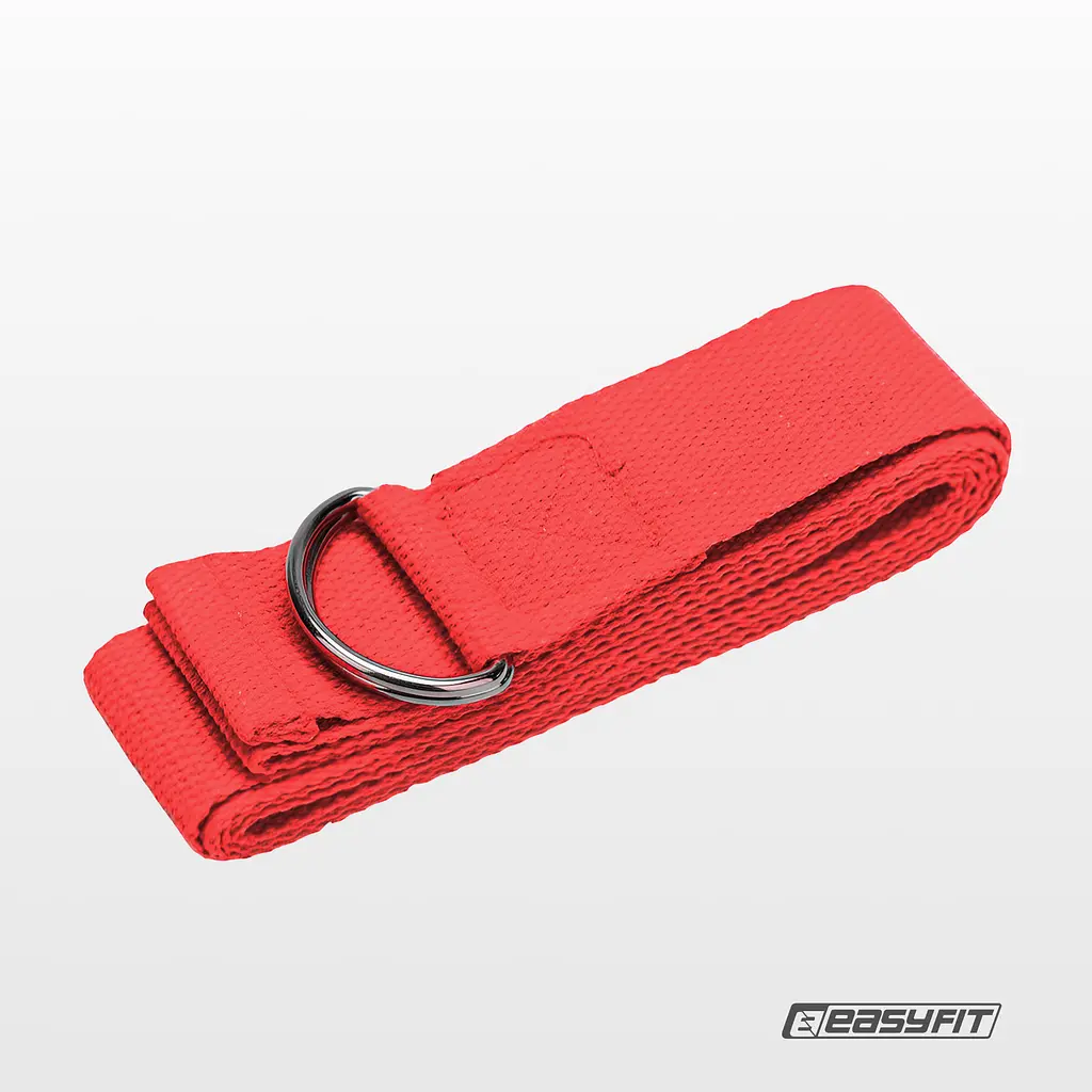 Ремінь для йоги EasyFit червоний - фото 2