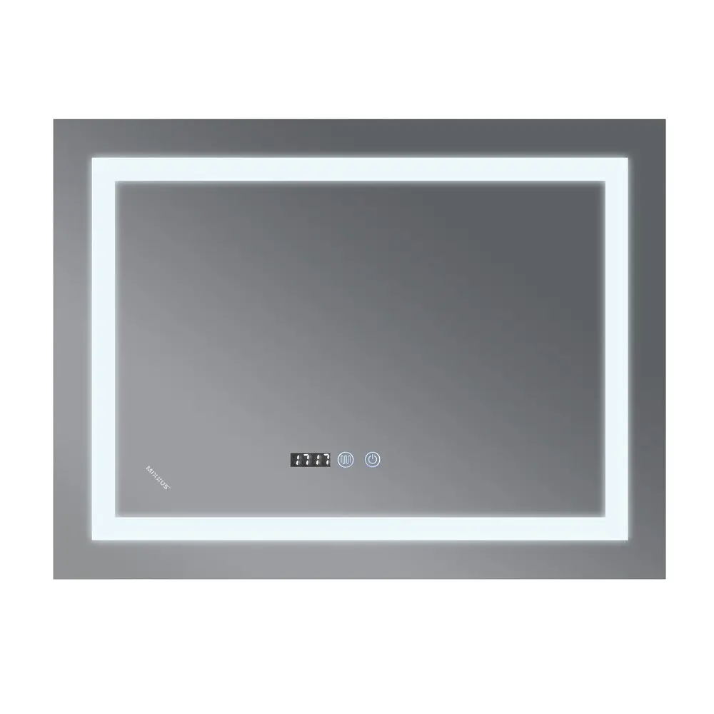Дзеркало Mixxus Warm MR02-100x80 (LED Touch, годинник, антизапотівання, димер, регулювання яскравості) MI6935 - фото 2