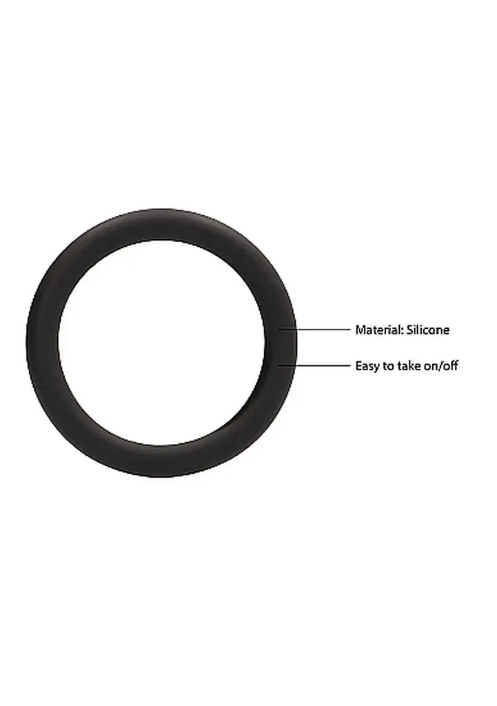 Набір ерекційних кілець ShotsToys Round Cock Ring Set, 3 шт (чорний) - фото 8