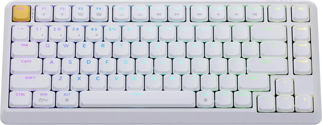 Клавіатура Keychron J1 82Key K pro Brown WL/BT/USB-A QMK Hot-swap EN/UKR RGB White (J1-Q3-UA) - фото 2