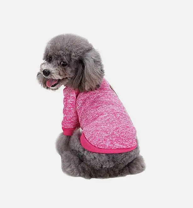 Кофта для собак та котів EcoToys Bright Pink S ряба яскраво-рожева A: 25 см B: 34 см C: 20 см 7099 - фото 5