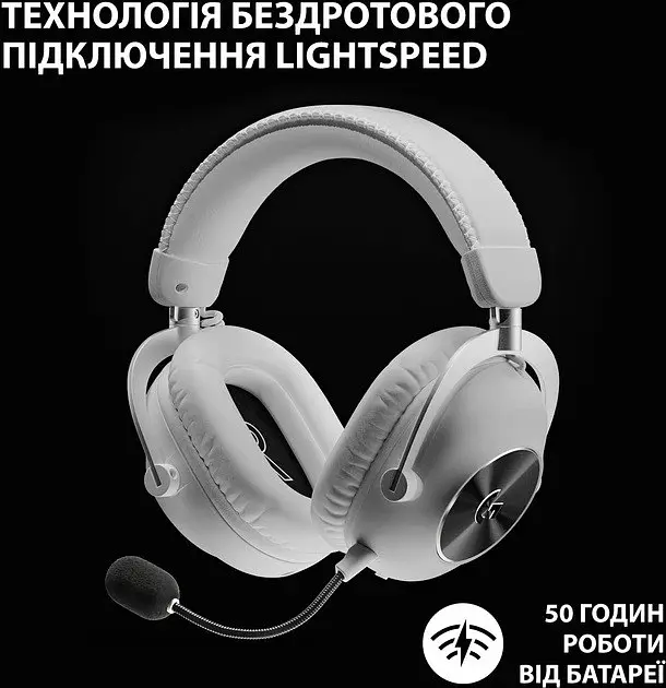 Навушники бездротові Logitech G Pro X 2 Lightspeed білі (981-001269) 981-001269 - фото 2