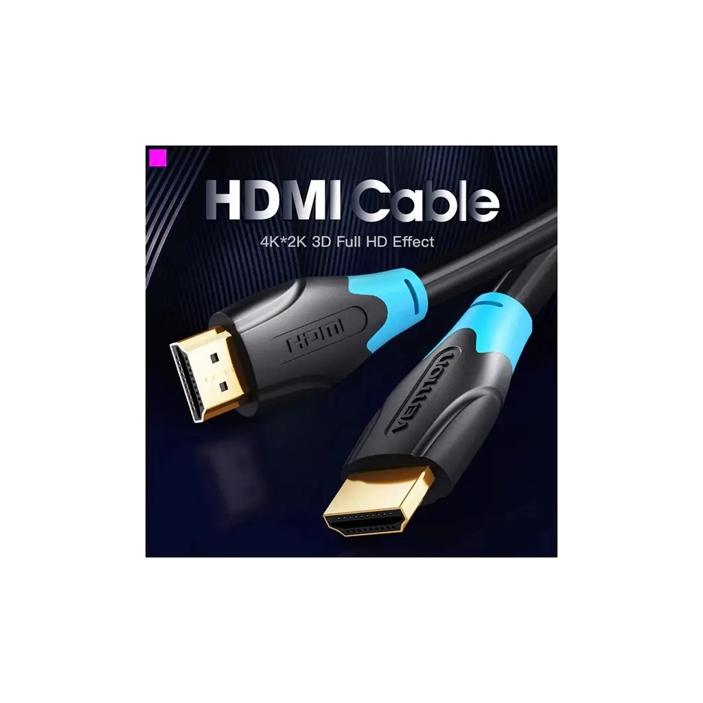 Кабель мультимедійний HDMI M to HDMI M 1.5m 4K60Hz black Vention (AACBG) - фото 3