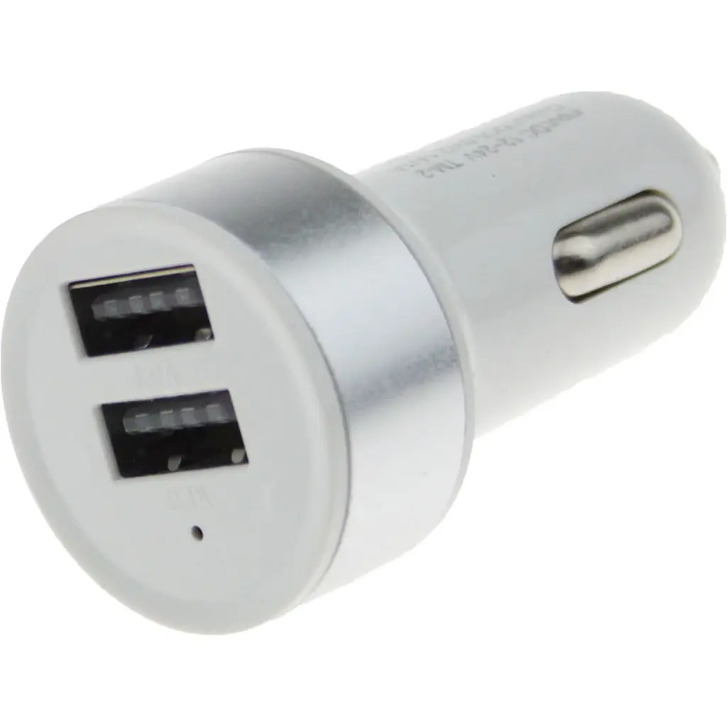 Автомобильное зарядное устройство TOTO TZZ-58 Car charger metal 2USB 2,1A Silver - фото 3