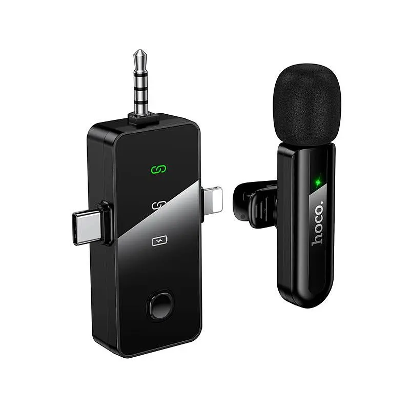 Мікрофон HOCO Fair бездротовий мікрофон L20B (iP/Type-C/3.5) |ENC, 2.4G|