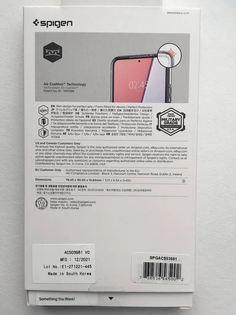 Оригінальний силіконовий протиударний чохол Spigen Liquid Crystal для Samsung Galaxy S22 Plus Прозорий (ACS03950) SM-S906 - фото 3
