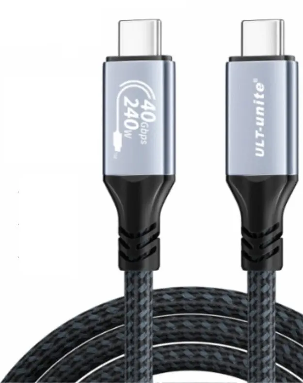 Кабель USB4 Thunderbolt 4 ULT Type-C 40Gbps 240W (S4041-91217) 1.2 м чорний