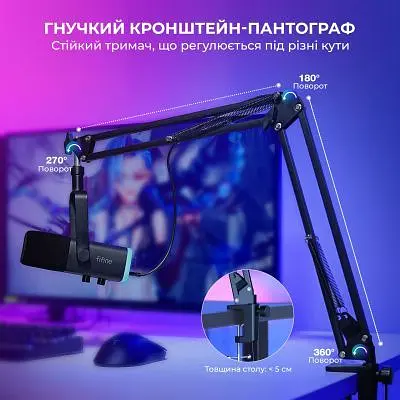 Мікрофон Fifine (AM8T) USB Black (AM8T) - фото 6