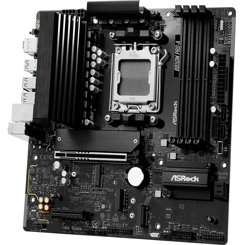 Материнська плата ASRock B850M Pro-A (AM5/B850, 4*DDR5, PCIex16, HDMI/DP, 4xSATA,3xM.2, 2.5GLan, mATX) (B850M Pro-A) - фото 4
