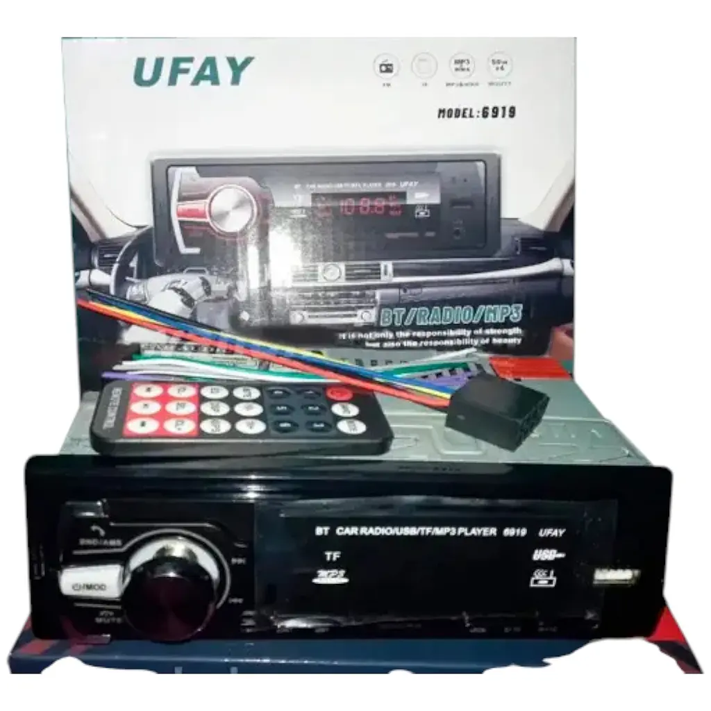 Автомагнітола RGB Technology UFAY 6919 Bluetooth 4x50W автомобільна магнітола чорна - фото 3