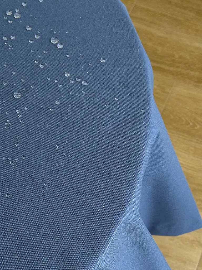 Скатертина столова Ecotton DUCK 170х220 см водовідштовхуюча однотонна синього кольору (25341) - фото 3