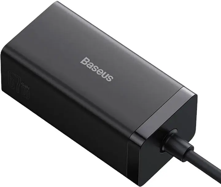 МЗП Baseus GaN5 Pro Desktop Fast Charger 1USB+2Type-C+HDXiaomi 67W with 1.5m Power Cord CCGP110201 Black - фото 4
