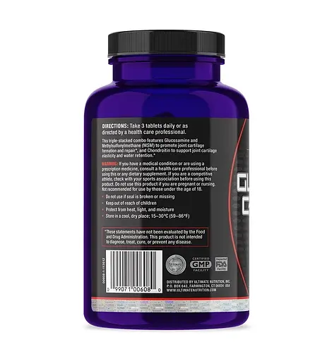 Препарат для суставов и связок Ultimate Nutrition Glucosamine Chondroitin MSM, 90 таблеток - фото 2