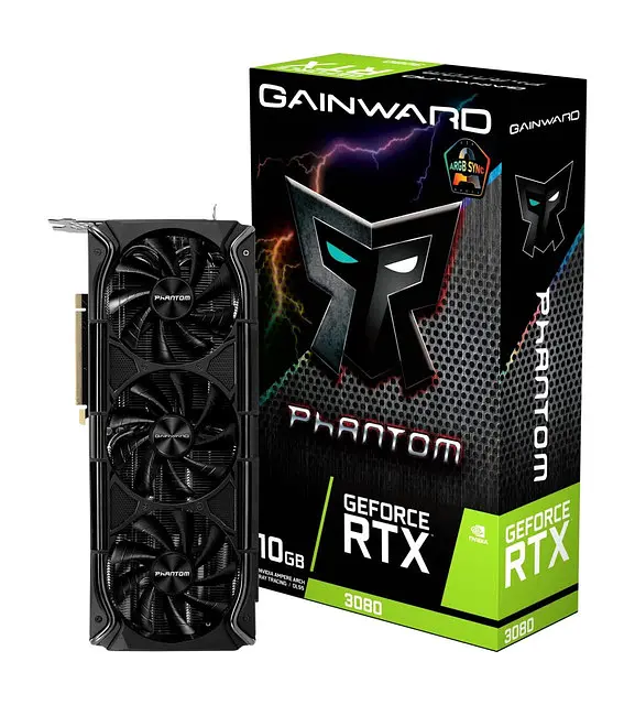 Відеокарта Gainward GeForce RTX 3080 Phantom+ (NED3080U19IA-1020M) - фото 3