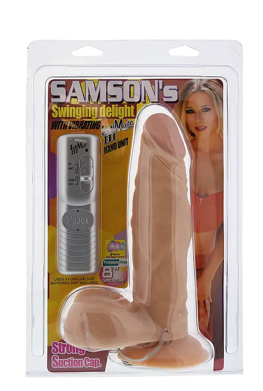 Реалістичний вібратор NMC Samson's Swinging Delight 8" Intim III 21.6 см тілесний - фото 2