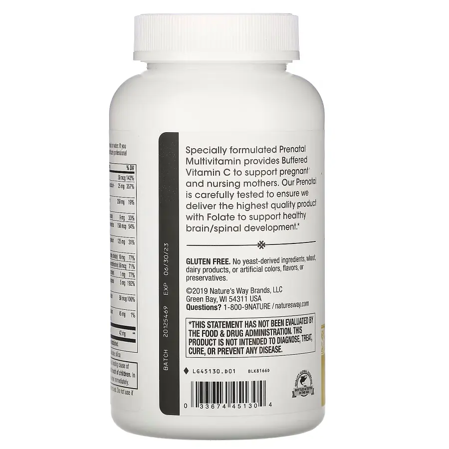 Вітаміни та мінерали Nature's Way Prenatal MultiVitamin, 180 капсул - фото 3