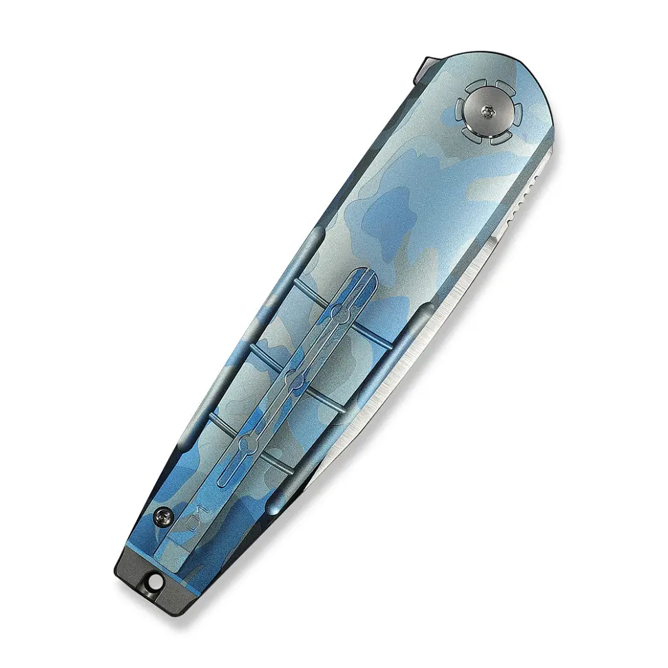 Ніж складаний туристичний Weknife Hull (9.9 см) Bohler M390 / Titanium синій - фото 5