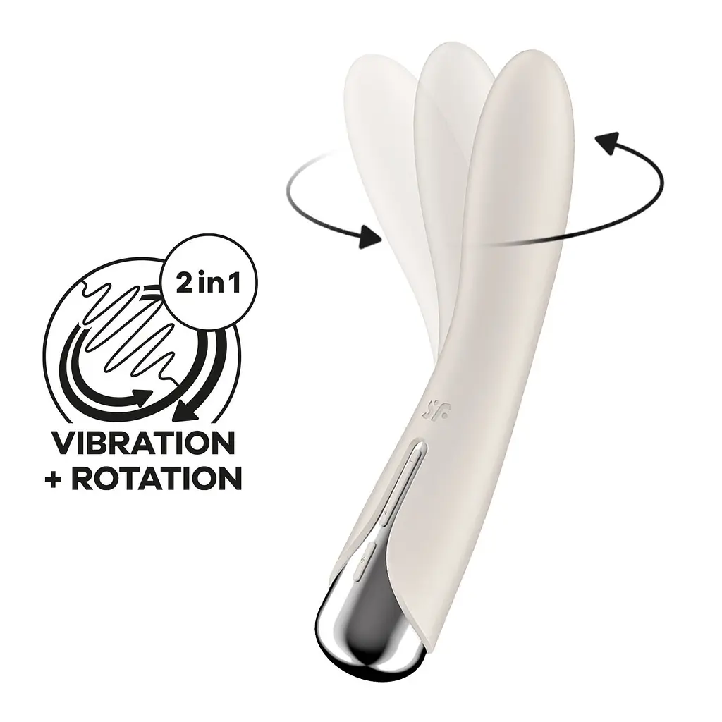 Вібратор точки G з обертанням Satisfyer Spinning Vibe 1 Beige, 2 мотори - фото 2