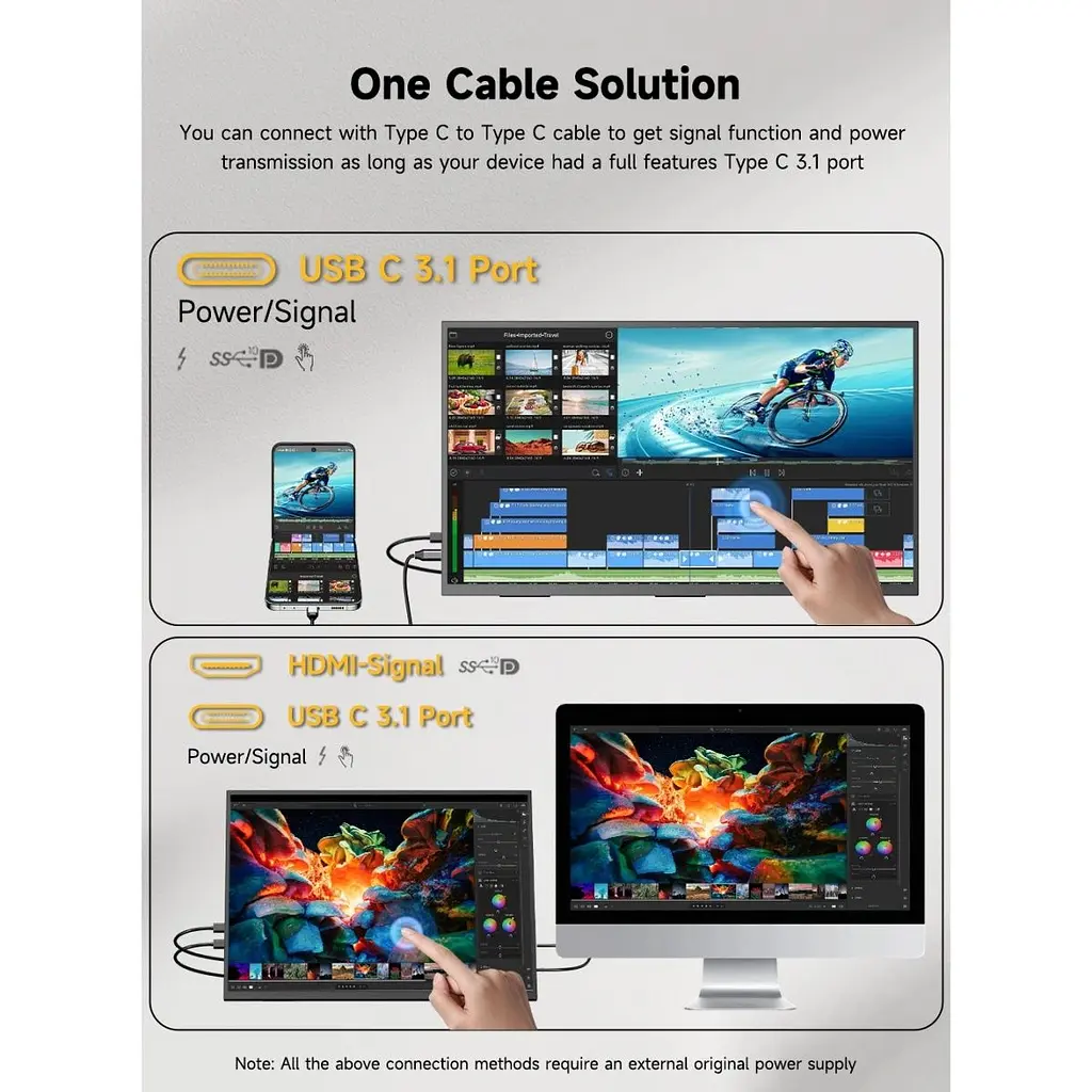 Портативний монітор UPERFECT 23.8" Touch FHD 120Hz [171118] - фото 5