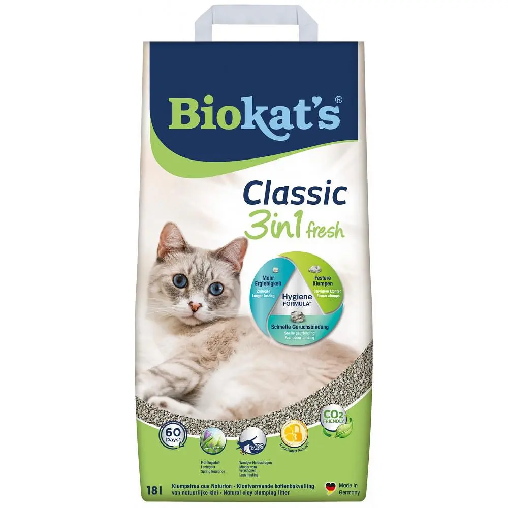 Наполнитель туалета для кошек Biokat's Classic Fresh 3in1 18 л бентонитовый - фото 4
