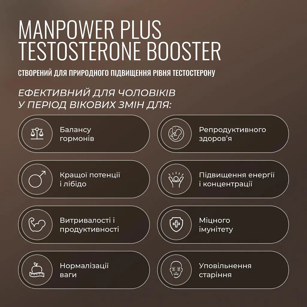 Тестостерон бустер Nano Pure Labs Bioavailable mineral complex MANPOWER PLUS TESTOSTERONE BOOSTER 4 x 100 мл - фото 2