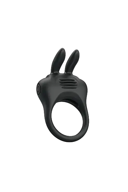 Ерекційне віброкільце Pretty Love Davion Penis Ring Black, 7.4 см (чорний) - фото 2