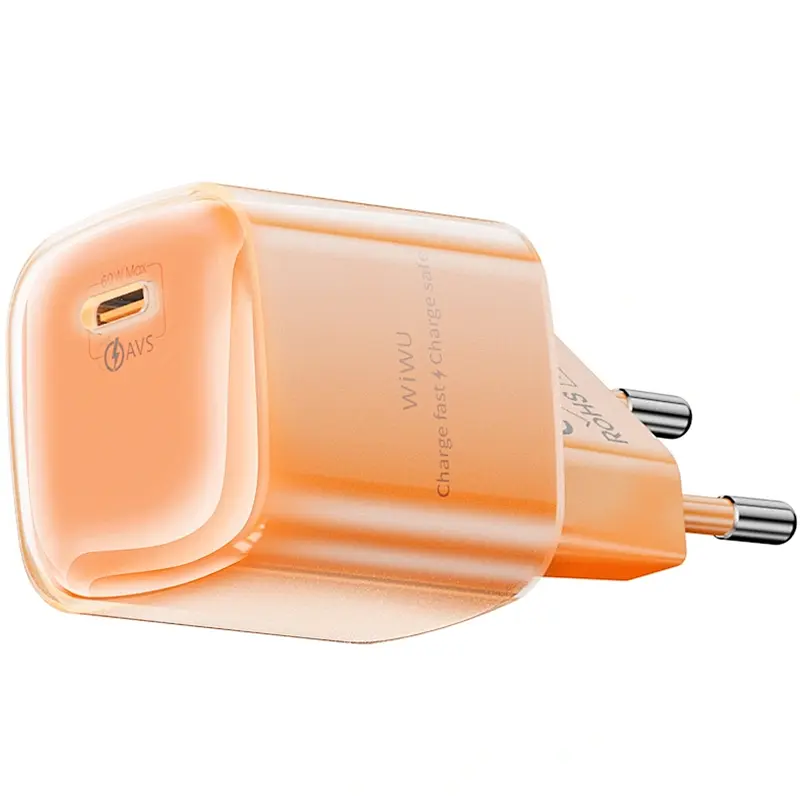 Мережевний зарядний пристрій WIWU G037 Jelly PD60W GaN 1USB-C Orange - фото 2