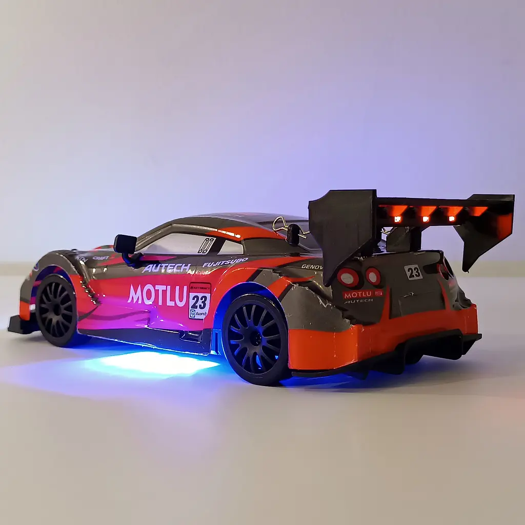 Машинка для дріфту Nissan GT-R 20 км/год. Повний привід. Додаткові колеса. Фари - фото 14