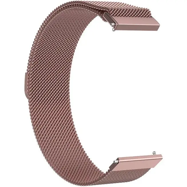 Ремешок DK CDK для Samsung Gear Sport (R600) 20mm Metal Milanese Loop Magnetic (09649) (pink rose) - фото 2