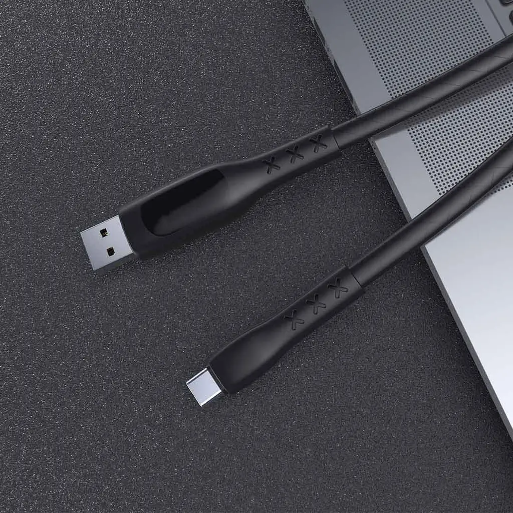 Кабель з дисплеем WSKEN Cable USB to Type-C 2A 1.2m Black - фото 6