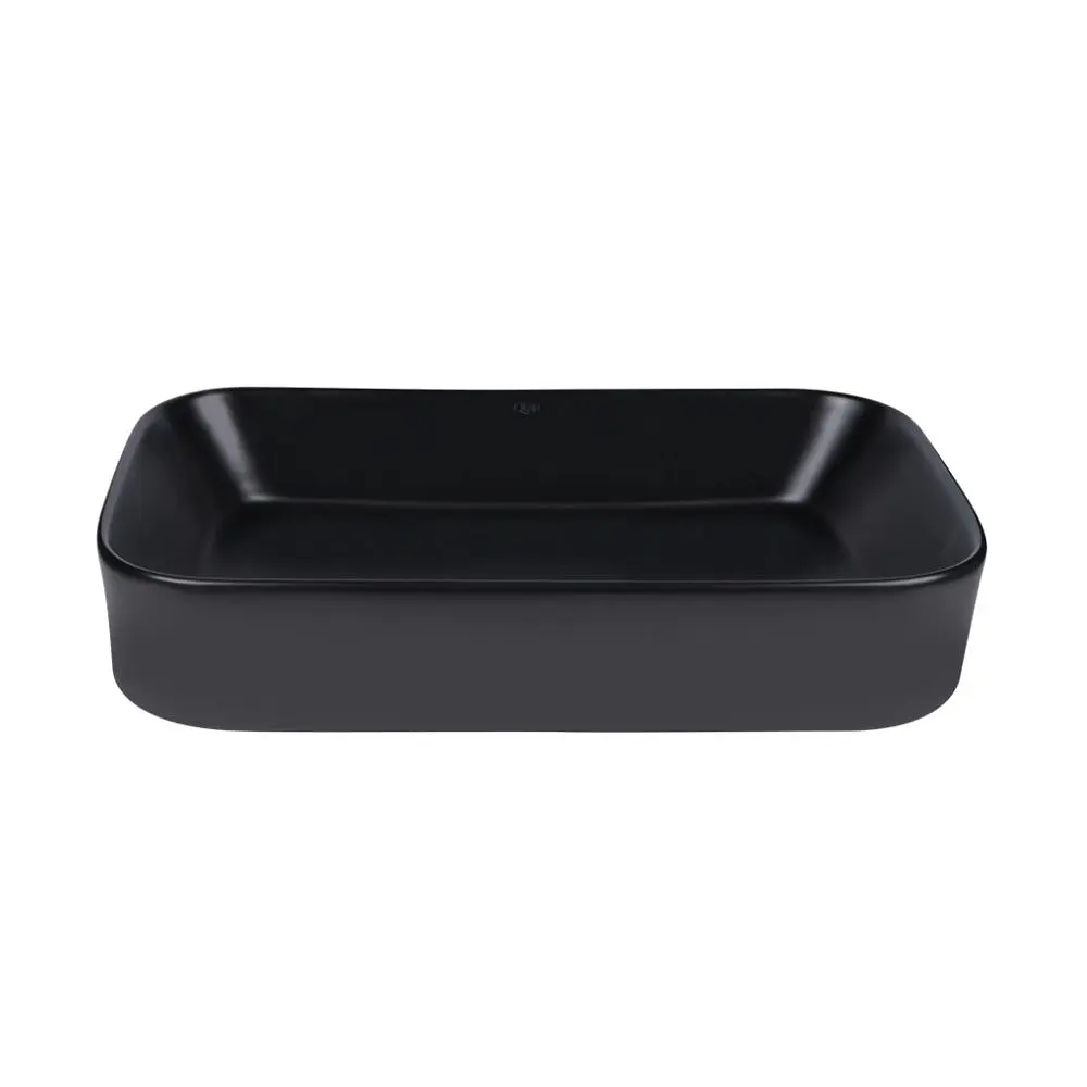 Умивальник Qtap Scorpio накладний прямокутний 550x390x120 мм Black matt + донний клапан PU03, Чорний матовий - фото 3