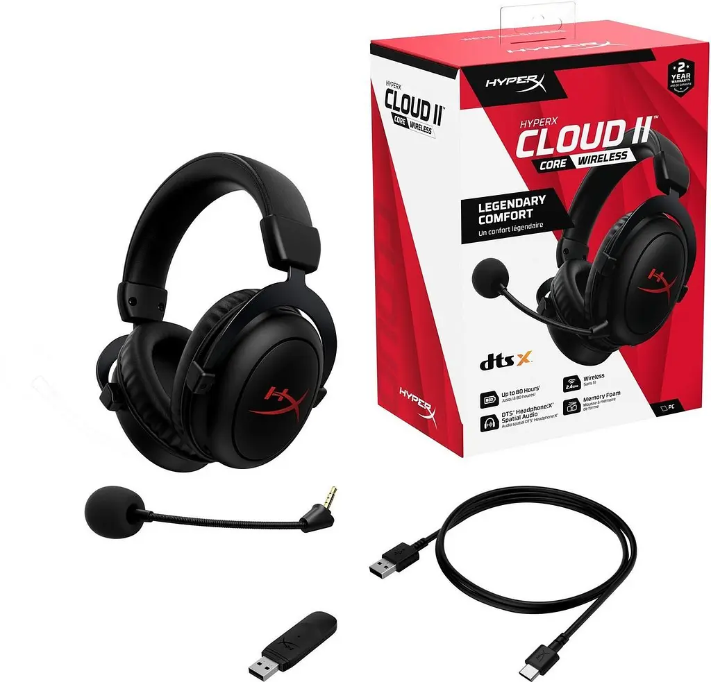 Навушники бездротові ігрові HyperX Cloud II Core Wireless (6Y2G8AA) чорні - фото 7