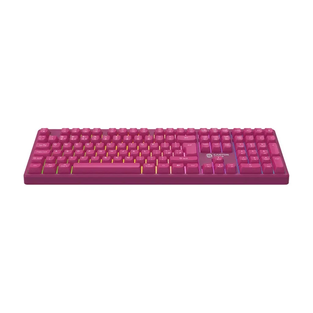 Клавіатура Canyon Fortnax Bluetooth/Wireless/USB UA Pink (CND-SKBW2) - фото 2