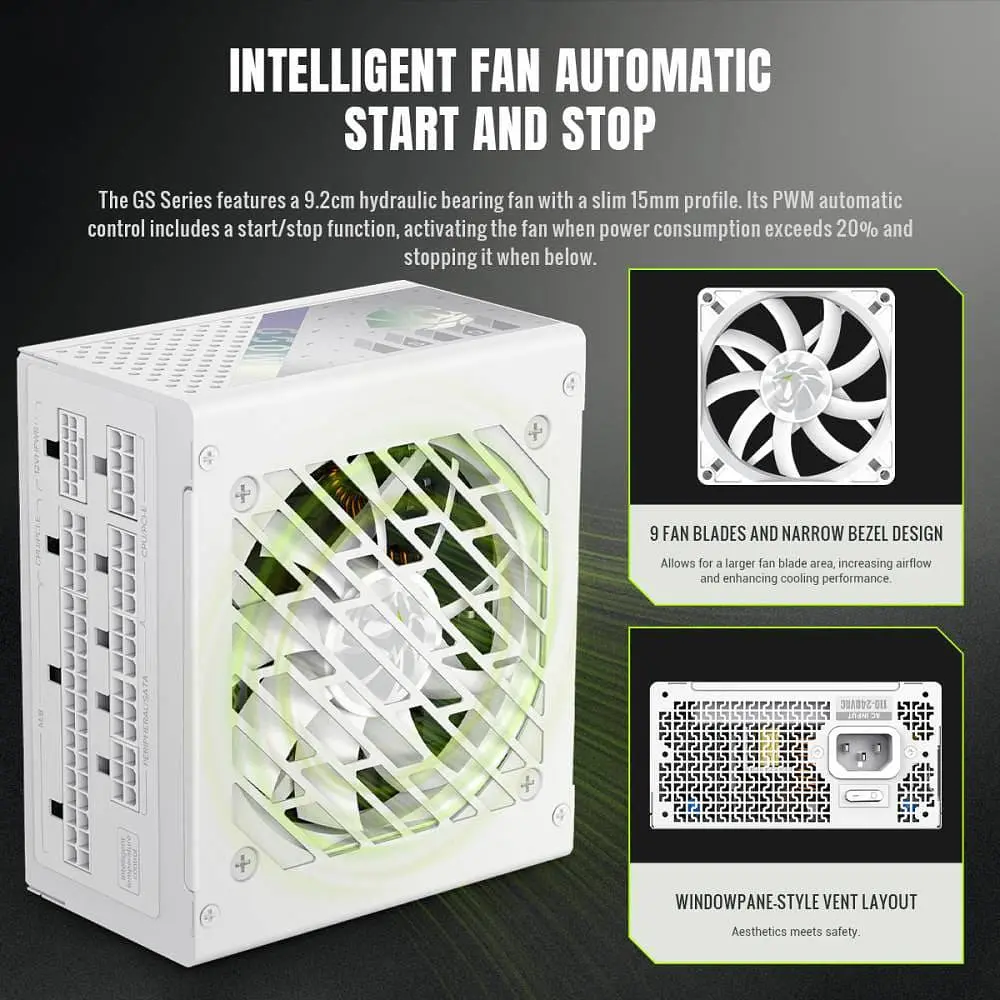 Блок питания GameMax GS 650G 650W SFX 80+ Gold White (GS 650G WH V25) - фото 8