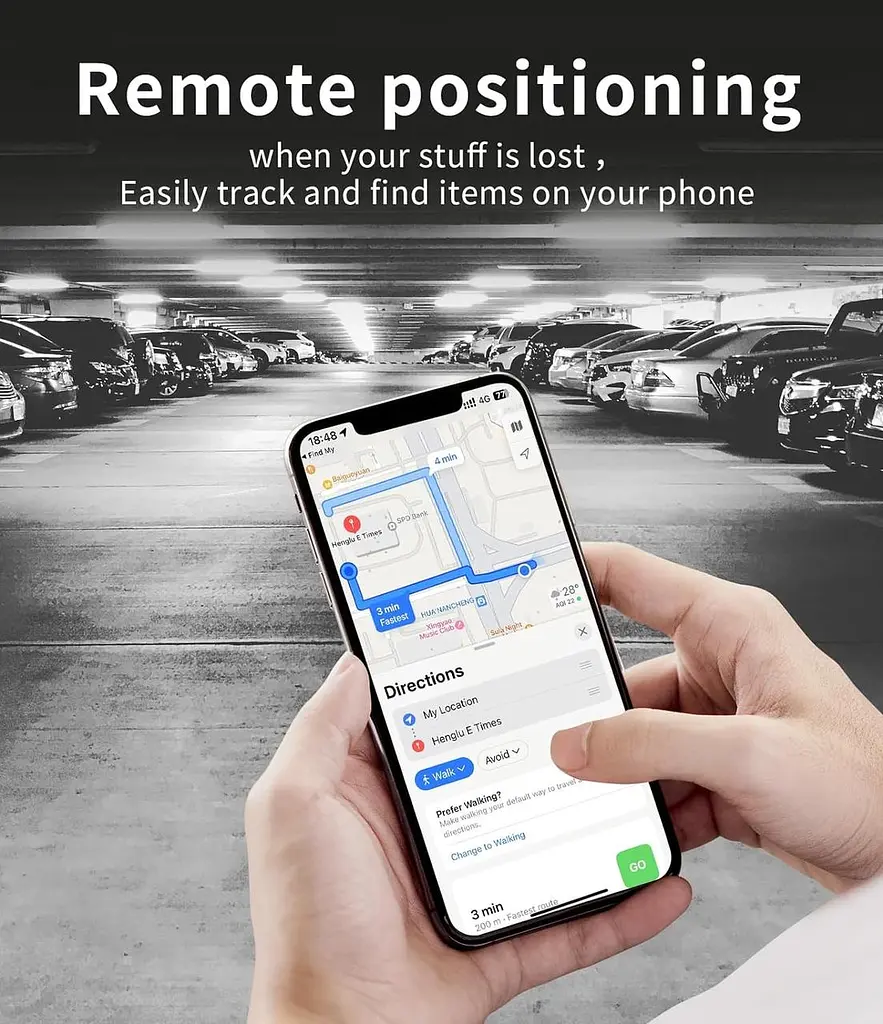 Boscznorp Air Tracker Tag 2 шт. з Apple Find My (тільки iOS) Суперлегкі шукачі предметів для ключів, гаманця, багажу, рюкзака, змі - фото 5
