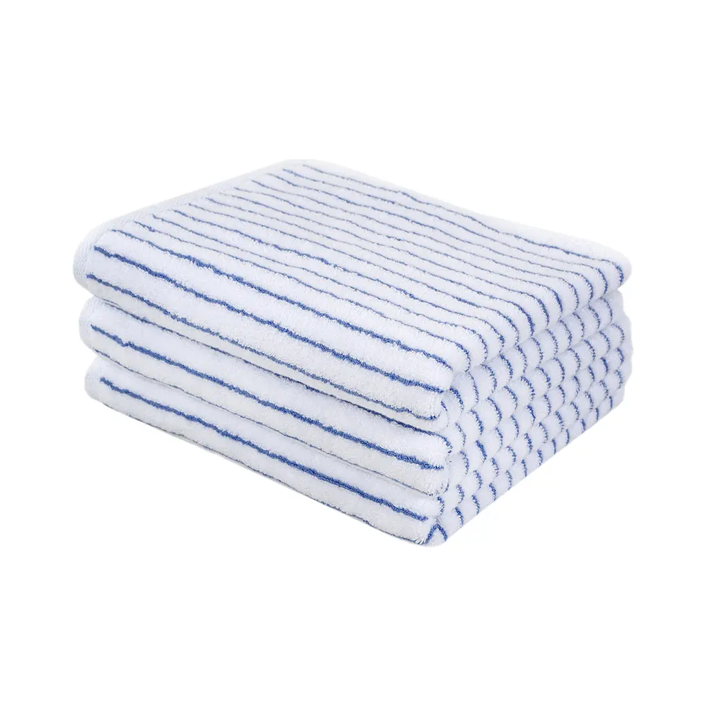 Рушник Lotus Home Готель Premium - Microcotton Stripe White-Blue 50x90 550 г/м² - фото 8