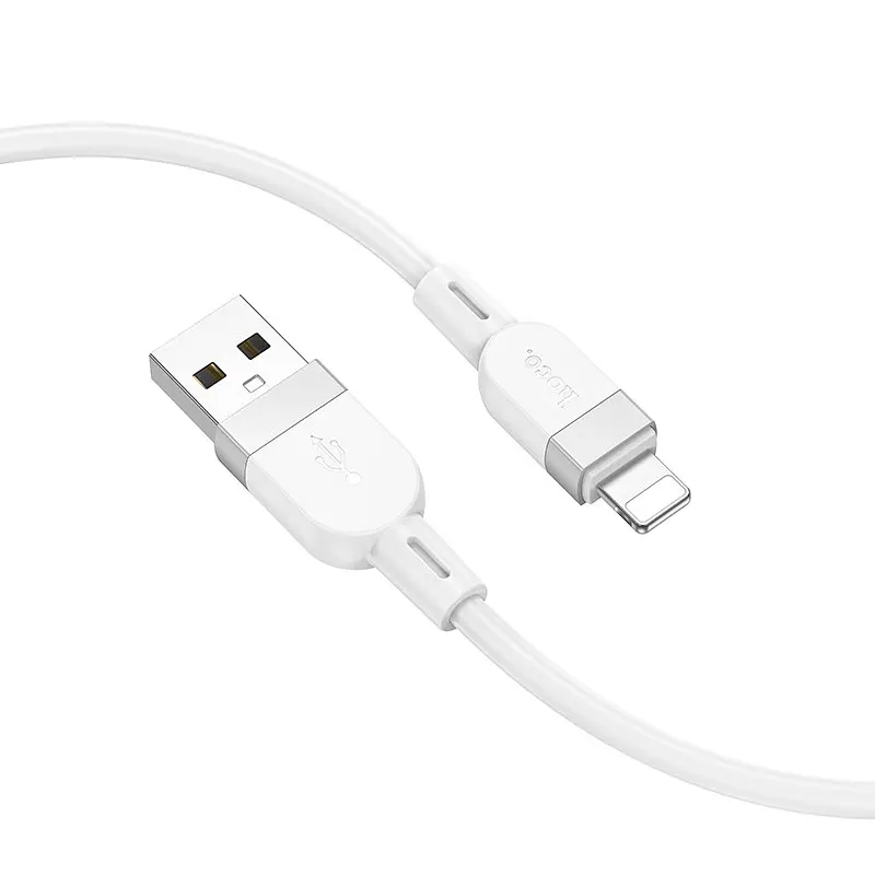 Дата кабель Hoco X 109 Energy silicone USB to Lightning (1 m) White - фото 2