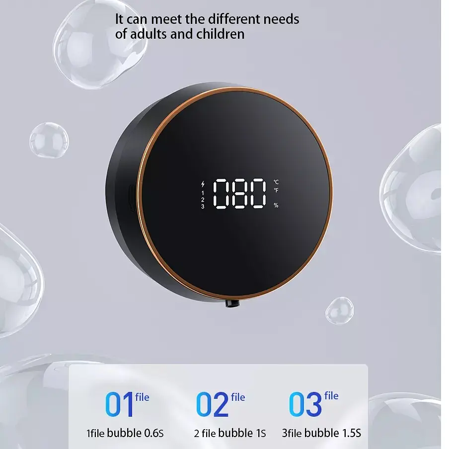 Сенсорний диспенсер настінний дозатор для мила Zhiya Soap Dispenser MYX-W1 Black - фото 3