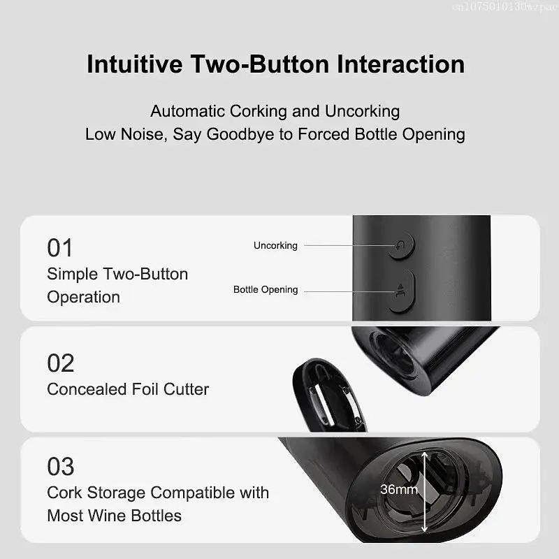 Штопор MiJia Electric Red Wine Bottle Opener (KGJ001T) [165190] - фото 3