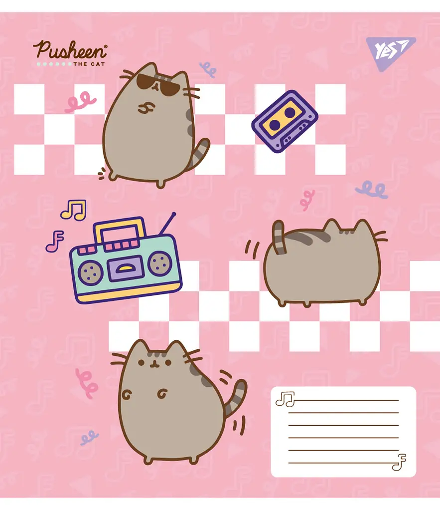 Нотний зошит Yes А5/12 Pusheen in music упаковка 25 шт. (766260) - фото 3