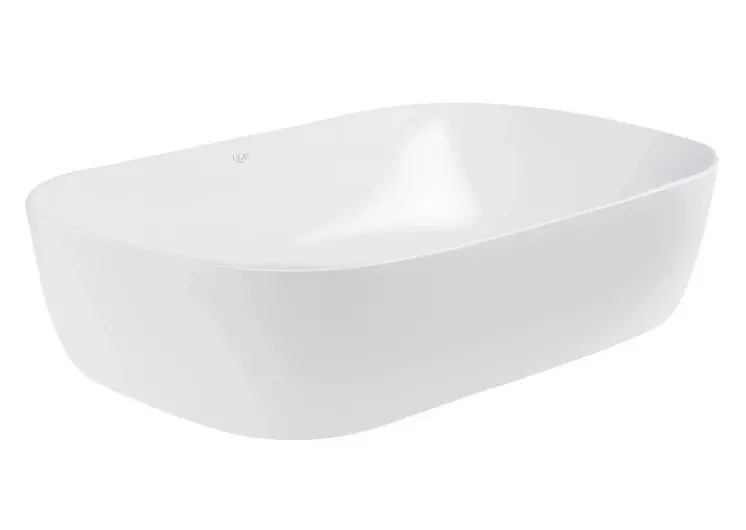 Комплект Qtap Robin: Раковина накладная прямоугольная 600x390x150 мм White + Донный клапан PU02 (QT13112143PWN47297) - фото 3