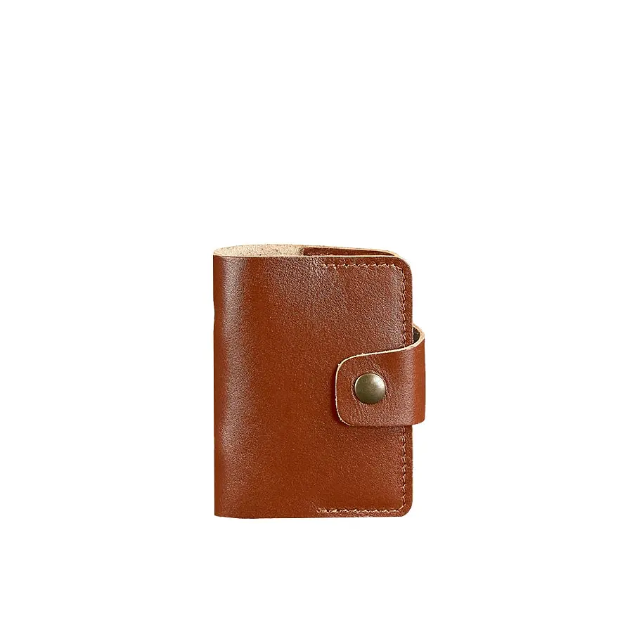 Шкіряний кард-кейс 7.1 (Книжечка) світло-коричневий - фото 7